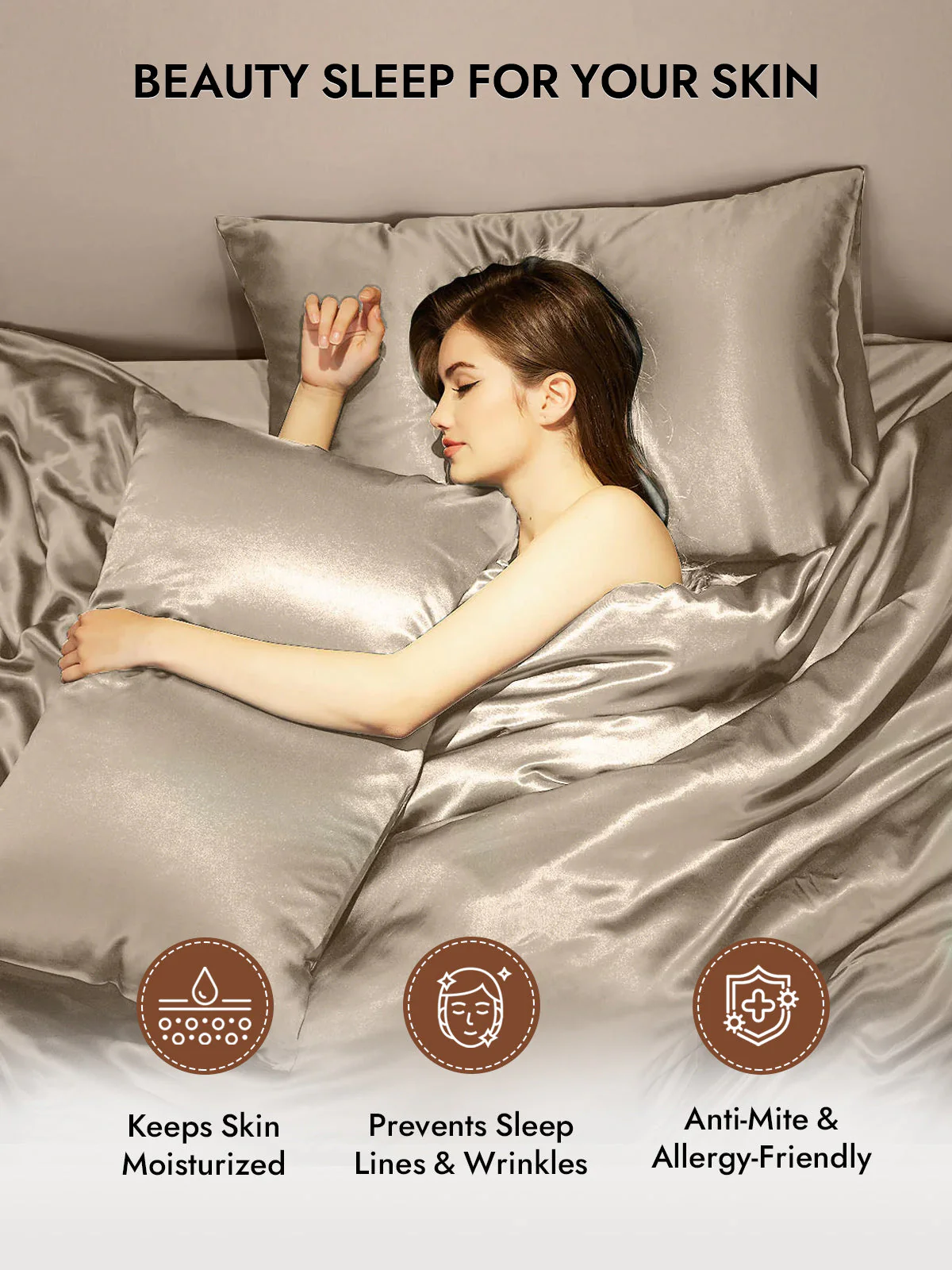 19Momme 100% Mulberry Silk Pillowcase - Hidden Zipper - Image 87