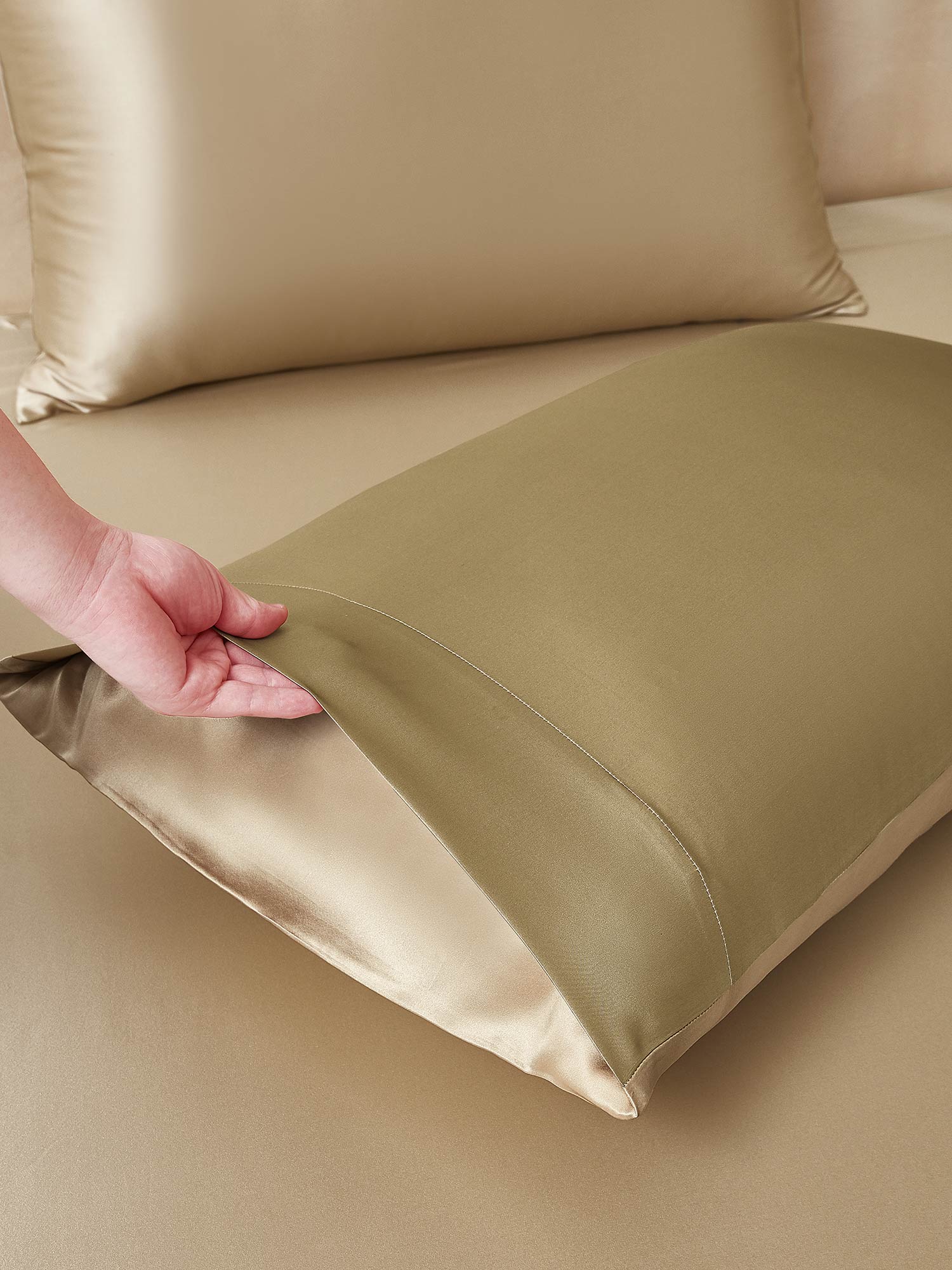 22Momme 3Pcs Silk Set Flat Sheet+2x Pillowcases - Image 62