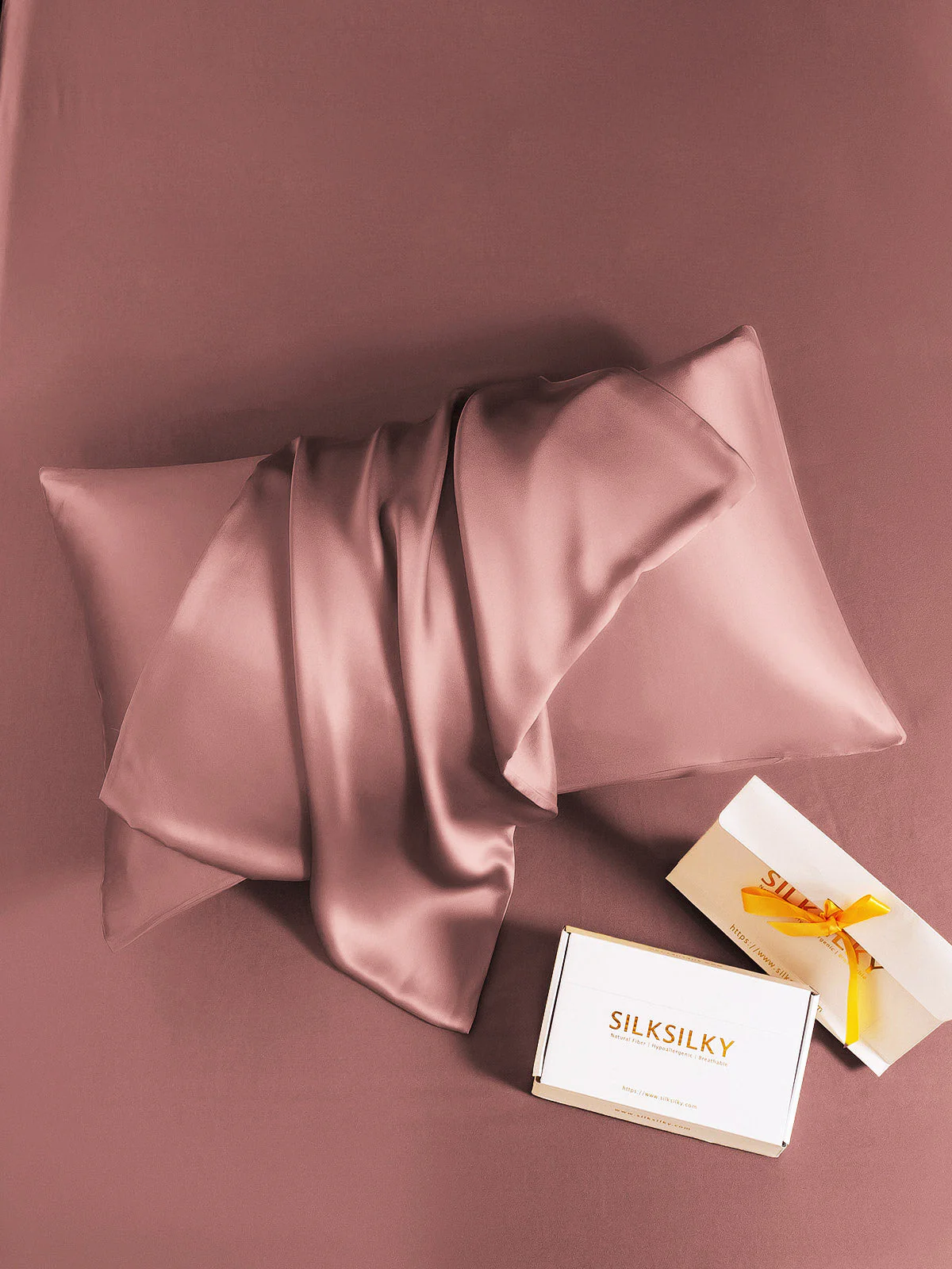 2Pcs 22Momme Pure Silk Pillowcases Bundle - Envelope Closure - Image 41