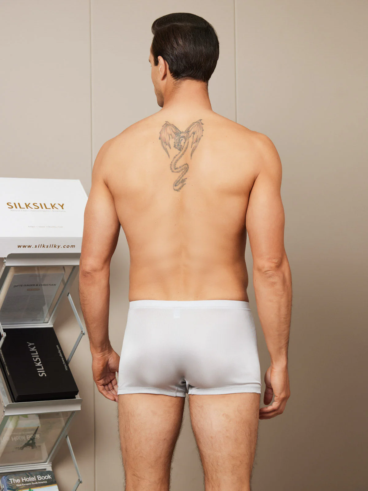 3Pcs Men‘s Pure Silk Boxer Briefs Underwear - Image 13