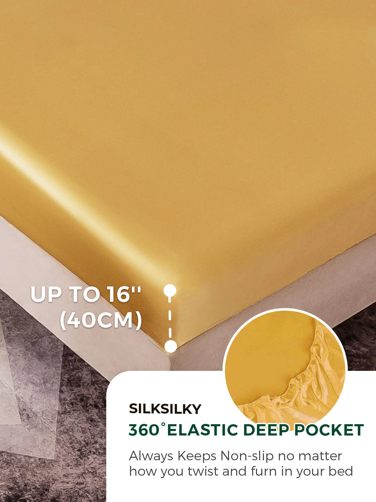 19Momme 4Pcs Silk Set Duvet Cover+Fitted Sheet+2x Pillowcases - Image 49